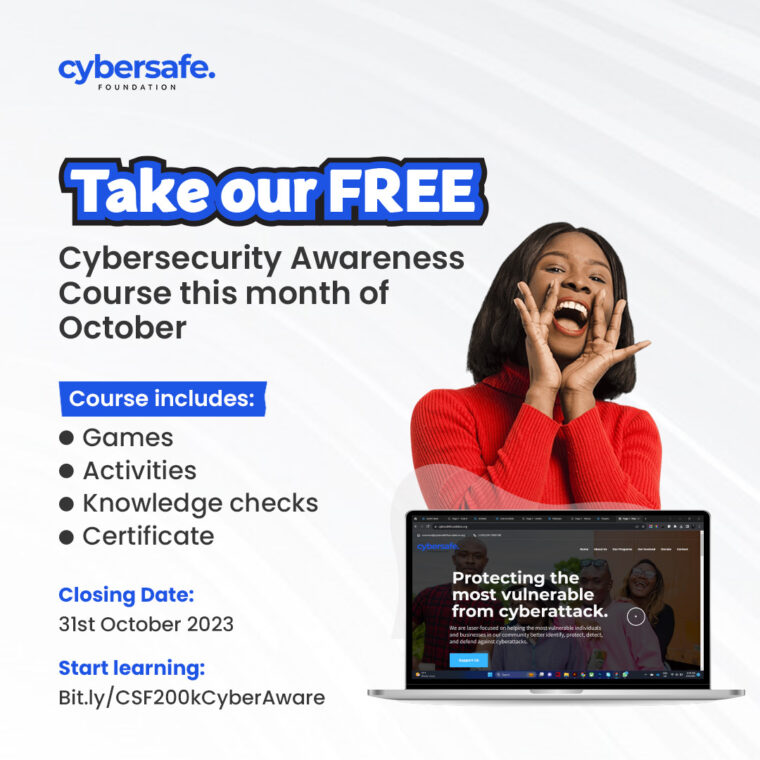 Cybersecurity Awareness Month – October 2023 – Cybersafe Foundation